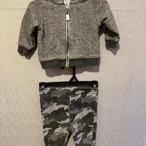 Champion Kids Gray Camo Joggers with Logo